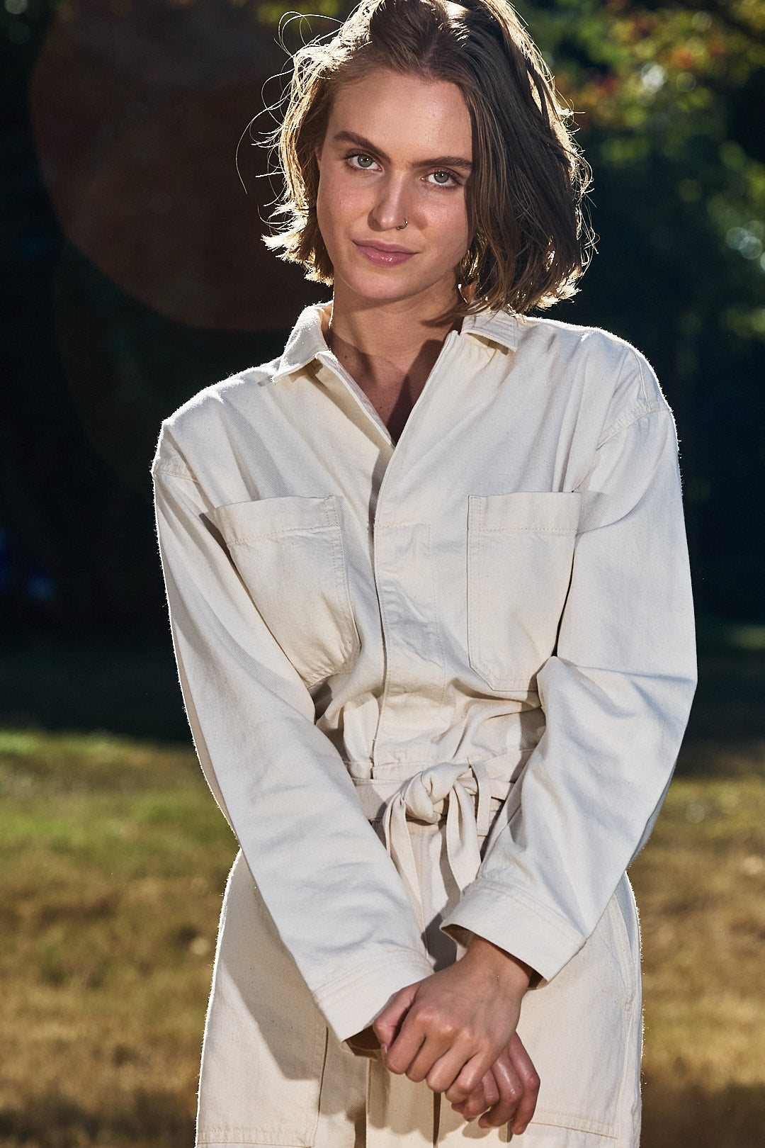 lady on beautiful summer day