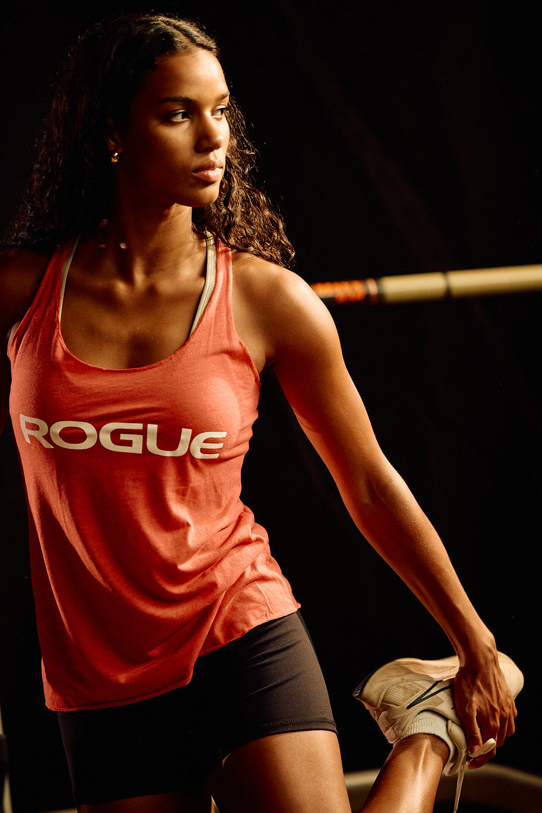 lady working out in gym space