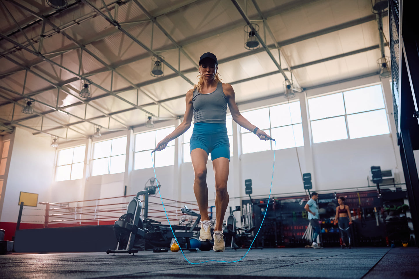 jump rope athlete indoors