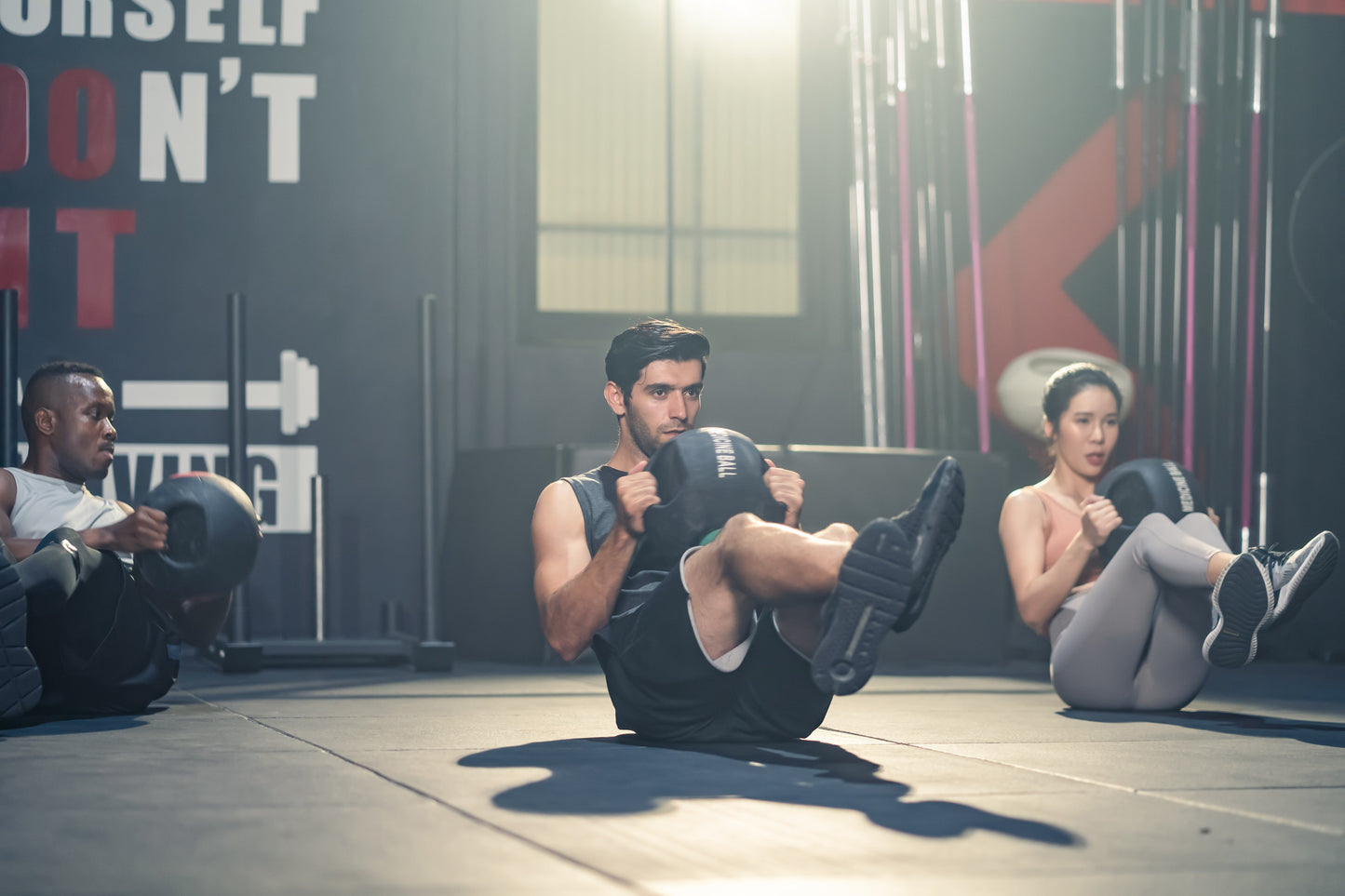 group fitness ab session