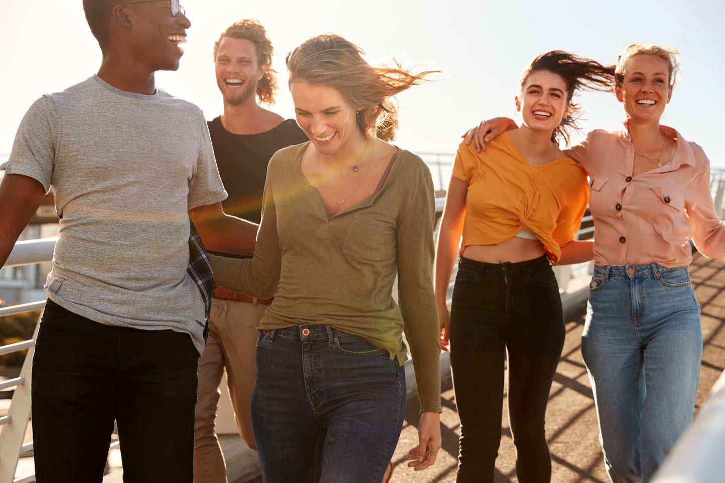 friends walking together
