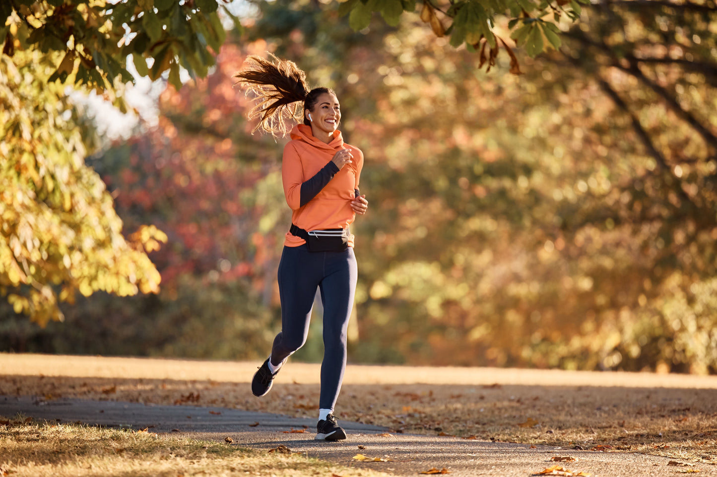 runner outside in autumn