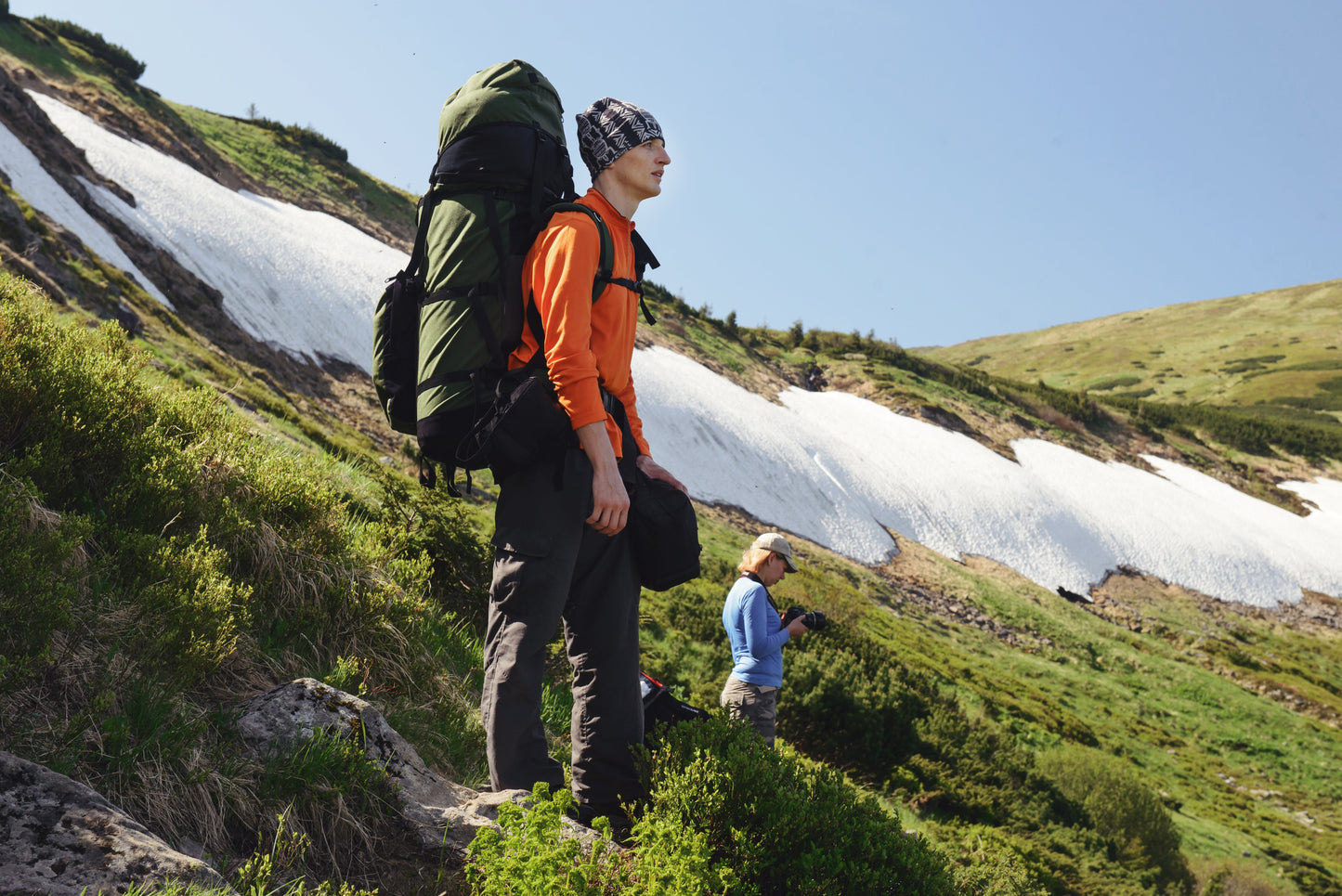 hikers nearing the summit