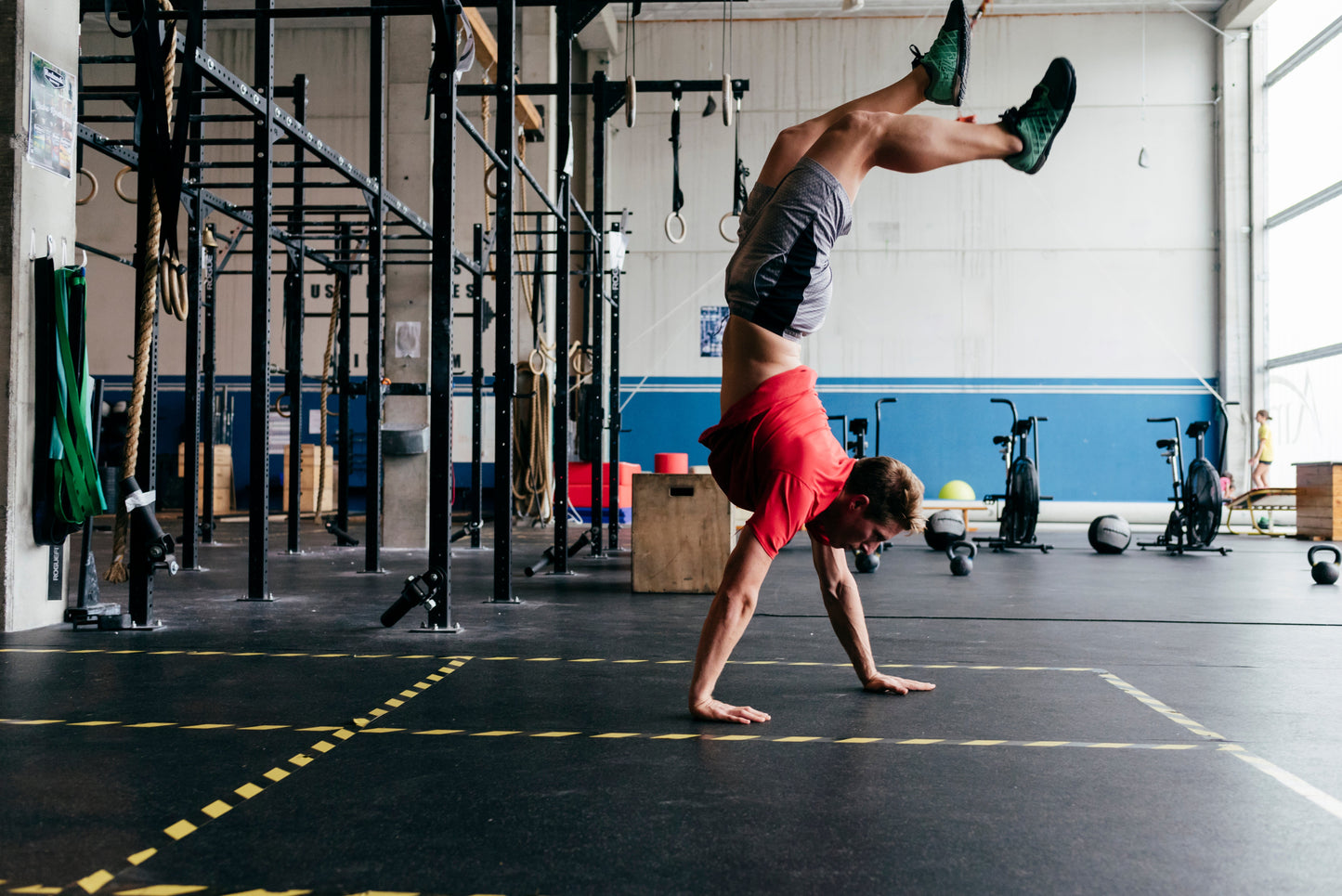 handstand in gym