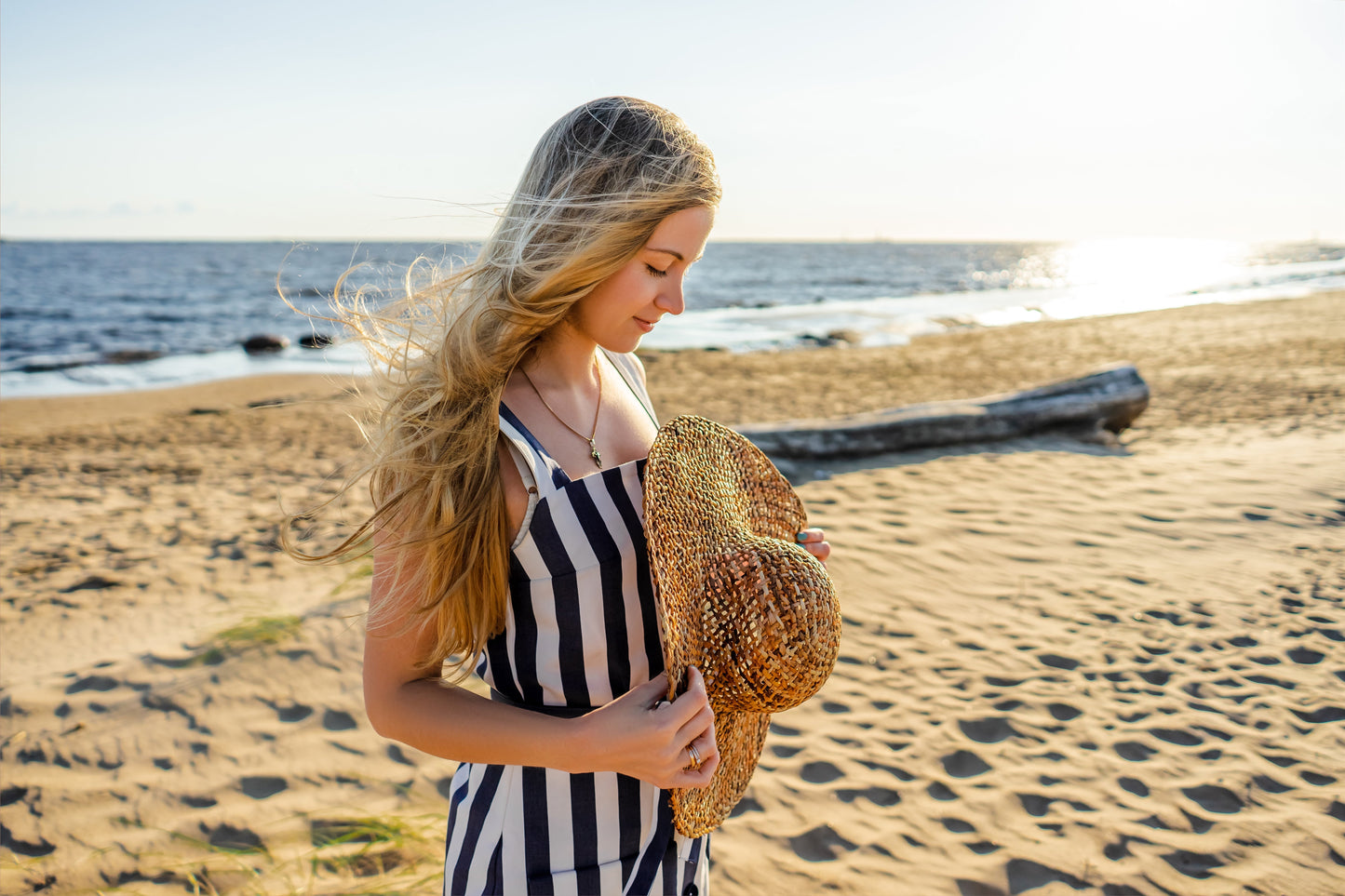 woman at beach