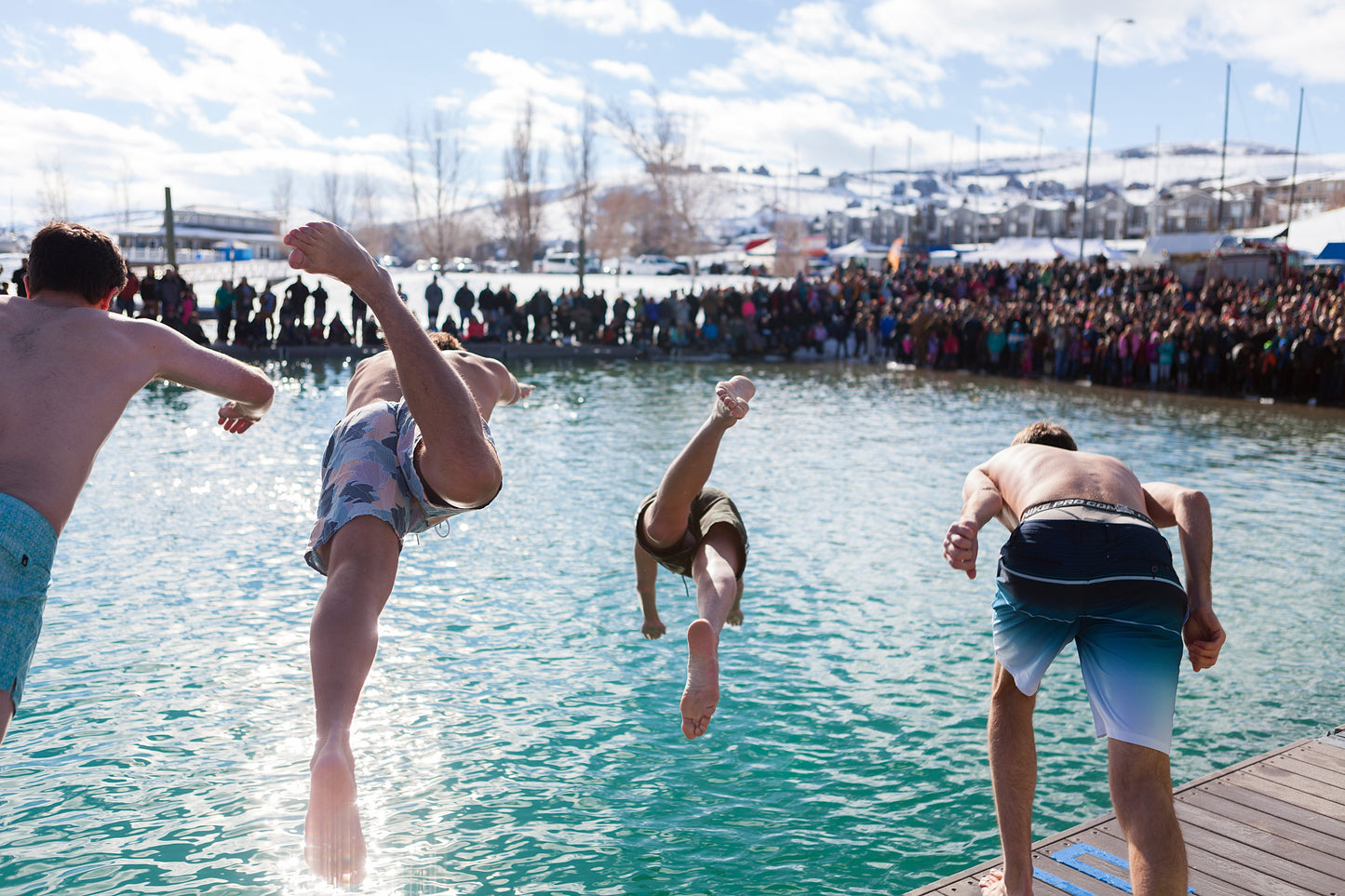 people playing in water