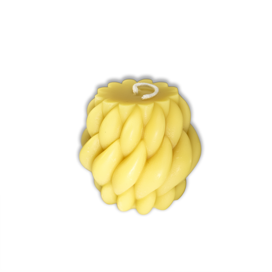 Beeswax Swirl Candle