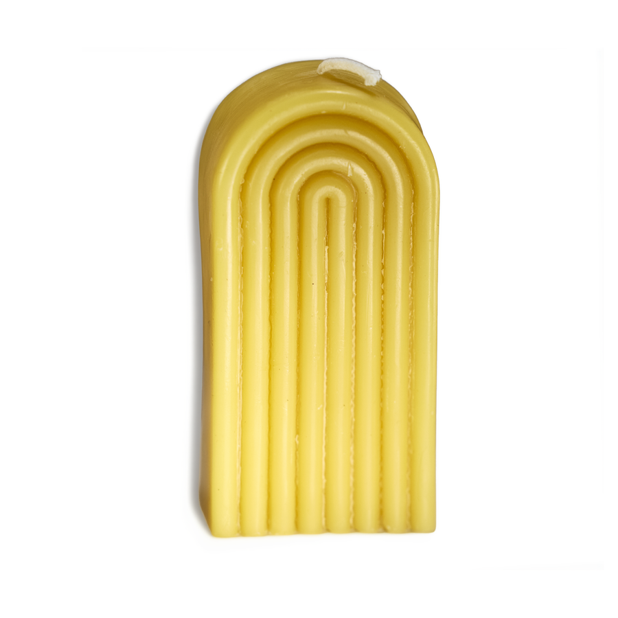 Rainbow Beeswax Candle