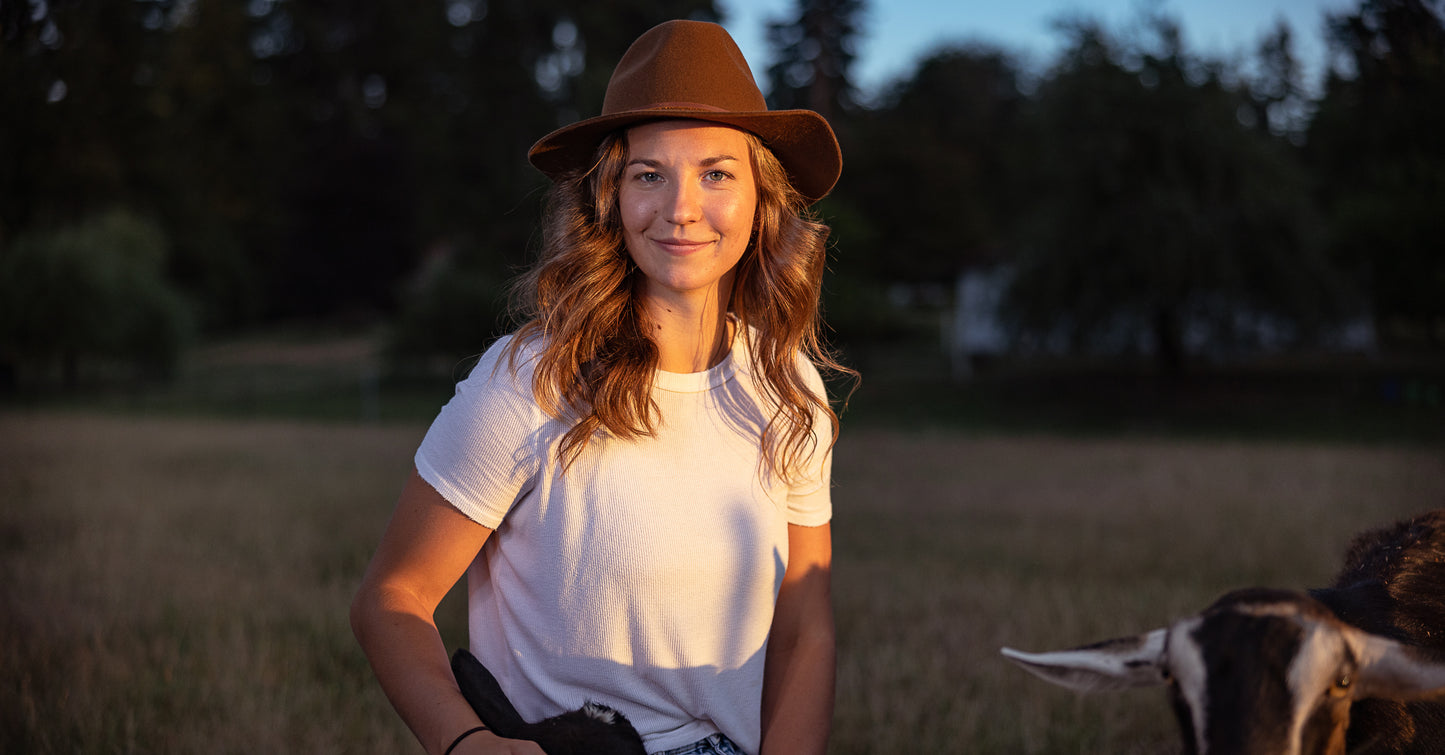 Model portrait — Artisan The Goat skincare photography