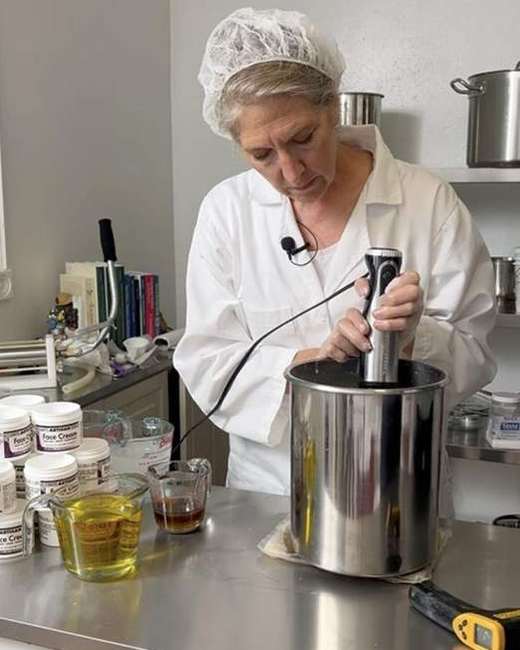 A batch being made by hand in the farm kitchen