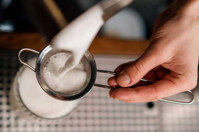 Fresh goat milk from the farm's own herd